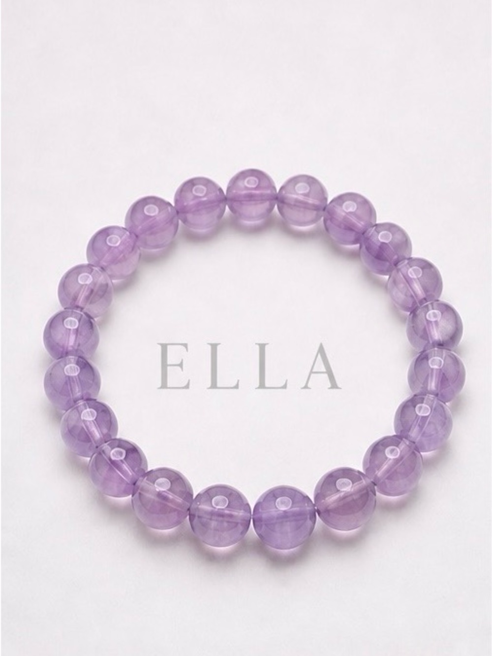 Lavender Glass Beaded Stretch Bracelet | Amethyst Style Glass | Stack
